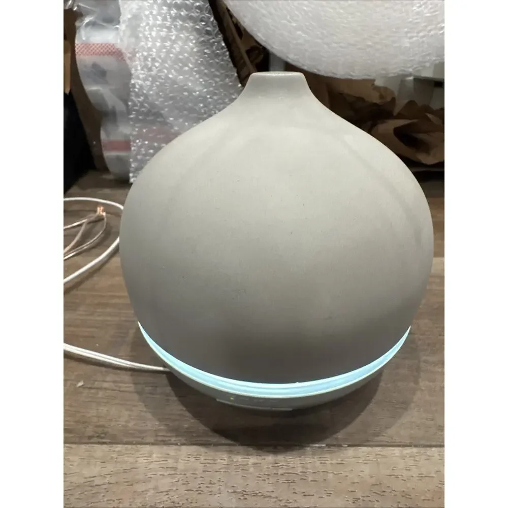 Saje Aroma Om Deluxe Stone Diffuser Wellness Purify Grey. Tested